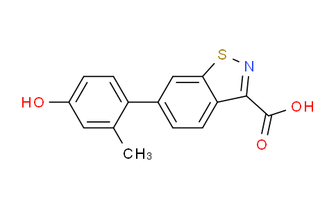 CAS No. 959632-55-4, 6-(4-hydroxy-2-methylphenyl)benzo[d]isothiazole-3-carboxylic acid