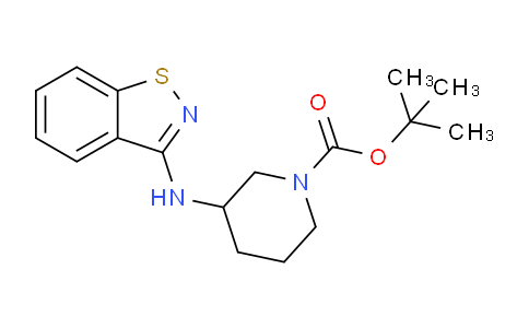 CAS No. 1417793-61-3, tert-Butyl 3-(benzo[d]isothiazol-3-ylamino)piperidine-1-carboxylate