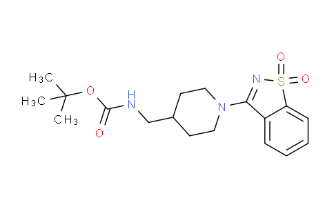 CAS No. 1420820-73-0, tert-Butyl ((1-(1,1-dioxidobenzo[d]isothiazol-3-yl)piperidin-4-yl)methyl)carbamate