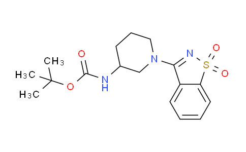 CAS No. 1420816-34-7, tert-Butyl (1-(1,1-dioxidobenzo[d]isothiazol-3-yl)piperidin-3-yl)carbamate