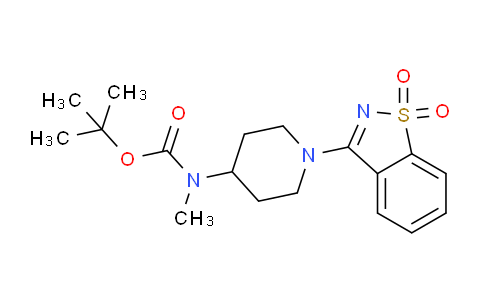 CAS No. 1420900-85-1, tert-Butyl (1-(1,1-dioxidobenzo[d]isothiazol-3-yl)piperidin-4-yl)(methyl)carbamate