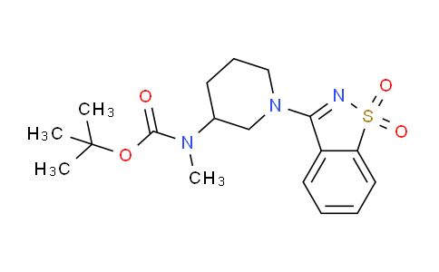 CAS No. 1420954-82-0, tert-Butyl (1-(1,1-dioxidobenzo[d]isothiazol-3-yl)piperidin-3-yl)(methyl)carbamate