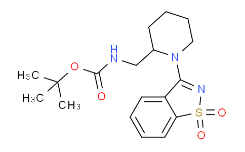 CAS No. 1420859-79-5, tert-Butyl ((1-(1,1-dioxidobenzo[d]isothiazol-3-yl)piperidin-2-yl)methyl)carbamate
