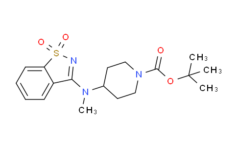 CAS No. 1420867-75-9, tert-Butyl 4-((1,1-dioxidobenzo[d]isothiazol-3-yl)(methyl)amino)piperidine-1-carboxylate
