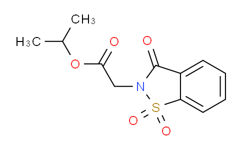 CAS No. 76508-37-7, isopropyl 2-(1,1-dioxido-3-oxobenzo[d]isothiazol-2(3H)-yl)acetate