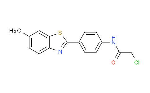 CAS No. 87992-61-8, 2-chloro-N-[4-(6-methyl-1,3-benzothiazol-2-yl)phenyl]acetamide