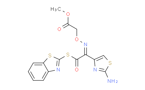 CAS No. 246035-38-1, (Z)-Methyl 2-(((1-(2-aminothiazol-4-yl)-2-(benzo[d]thiazol-2-ylthio)-2-oxoethylidene)amino)oxy)acetate