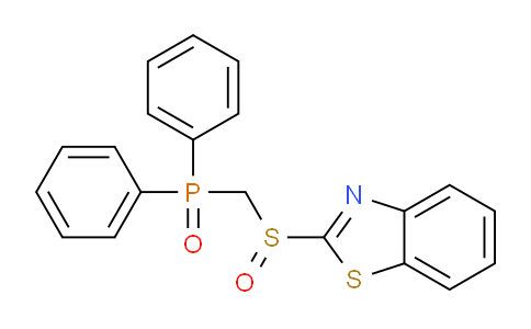 CAS No. 1028454-88-7, ((benzo[d]thiazol-2-ylsulfinyl)methyl)diphenylphosphine oxide