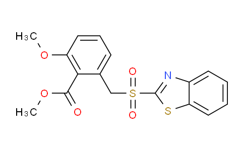 CAS No. 1213268-12-2, methyl 2-((benzo[d]thiazol-2-ylsulfonyl)methyl)-6-methoxybenzoate