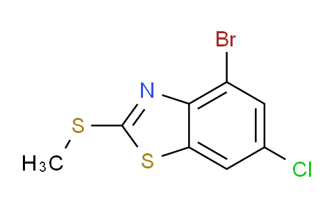 CAS No. 1226808-55-4, 4-Bromo-6-chloro-2-(methylthio)benzo[d]thiazole