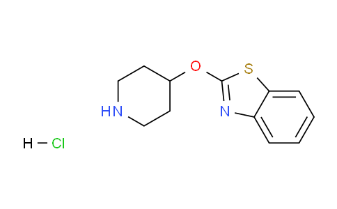 CAS No. 1185319-37-2, 2-(Piperidin-4-yloxy)benzo[d]thiazole hydrochloride