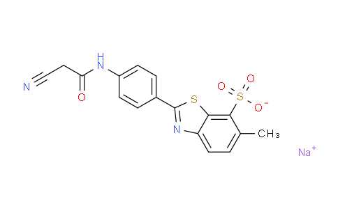 CAS No. 6764-27-8, sodium 2-(4-(2-cyanoacetamido)phenyl)-6-methylbenzo[d]thiazole-7-sulfonate