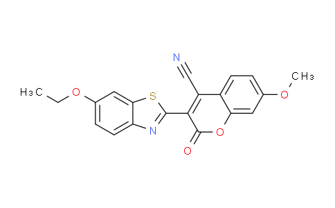 CAS No. 90146-05-7, 3-(6-Ethoxybenzo[d]thiazol-2-yl)-7-methoxy-2-oxo-2H-chromene-4-carbonitrile