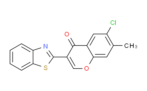 CAS No. 660852-11-9, 3-(Benzo[d]thiazol-2-yl)-6-chloro-7-methyl-4H-chromen-4-one