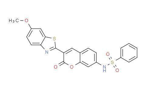 CAS No. 84271-53-4, N-(3-(6-Methoxybenzo[d]thiazol-2-yl)-2-oxo-2H-chromen-7-yl)benzenesulfonamide