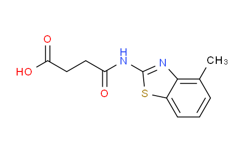 CAS No. 312594-50-6, 4-((4-Methylbenzo[d]thiazol-2-yl)amino)-4-oxobutanoic acid