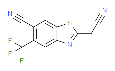 CAS No. 1190198-30-1, 2-(Cyanomethyl)-5-(trifluoromethyl)benzo[d]thiazole-6-carbonitrile