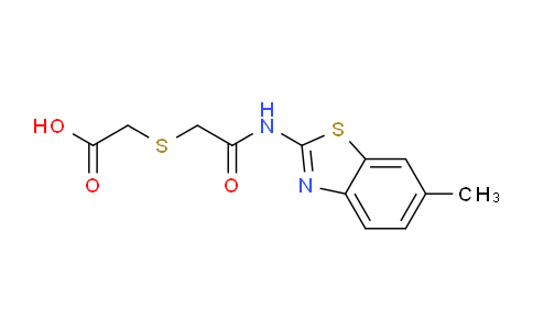 CAS No. 332383-09-2, 2-((2-((6-Methylbenzo[d]thiazol-2-yl)amino)-2-oxoethyl)thio)acetic acid