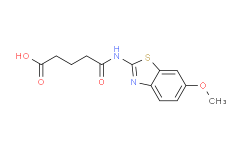 CAS No. 436086-78-1, 5-((6-Methoxybenzo[d]thiazol-2-yl)amino)-5-oxopentanoic acid