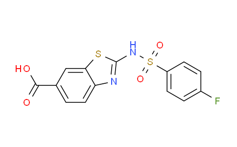 CAS No. 929854-37-5, 2-([(4-Fluorophenyl)sulfonyl]amino)-1,3-benzothiazole-6-carboxylic acid