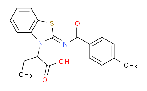CAS No. 1043705-09-4, 2-[2-(4-Methylbenzoylimino)benzothiazol-3-yl]butyric acid