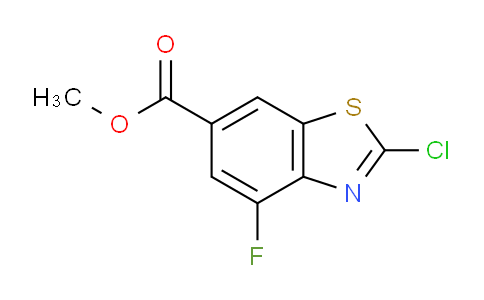 CAS No. 1403754-24-4, methyl 2-chloro-4-fluoro-1,3-benzothiazole-6-carboxylate