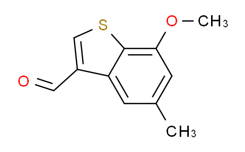 CAS No. 1388061-05-9, 7-methoxy-5-methylbenzo[b]thiophene-3-carbaldehyde