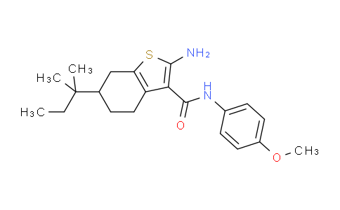 CAS No. 774575-33-6, 2-amino-6-tert-amyl-N-(4-methoxyphenyl)-4,5,6,7-tetrahydro-1-benzothiophene-3-carboxamide