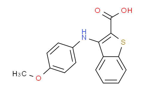 CAS No. 784163-26-4, 3-((4-methoxyphenyl)amino)benzo[b]thiophene-2-carboxylic acid