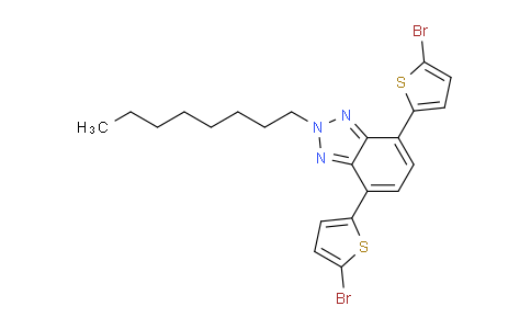 CAS No. 1254062-39-9, 4,7-bis(5-bromothiophen-2-yl)-2-octyl-2H-benzo[d][1,2,3]triazole