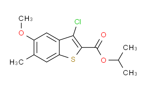 1056047-21-2 | isopropyl 3-chloro-5-methoxy-6-methylbenzo[b]thiophene-2-carboxylate