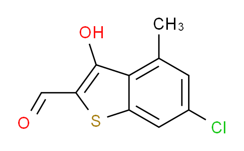 CAS No. 856793-88-9, 6-chloro-3-hydroxy-4-methylbenzo[b]thiophene-2-carbaldehyde