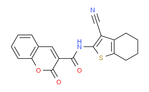 CAS No. 348621-77-2, N-(3-Cyano-4,5,6,7-tetrahydrobenzo[b]thiophen-2-yl)-2-oxo-2H-chromene-3-carboxamide