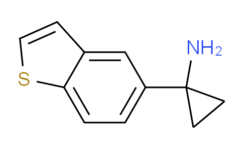 CAS No. 1704140-76-0, 1-(1-benzothiophen-5-yl)cyclopropan-1-amine