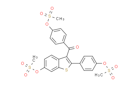 CAS No. 1390631-69-2, Methanone,[6-[(methylsulfonyl)oxy]-2-[4-[(methylsulfonyl)oxy]phenyl]benzo[b]thien-3-yl][4-[(methylsulfonyl)oxy]phenyl]-