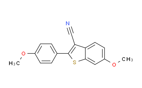 CAS No. 215673-42-0, 6-methoxy-2-(4-methoxyphenyl)-1-benzothiophene-3-carbonitrile