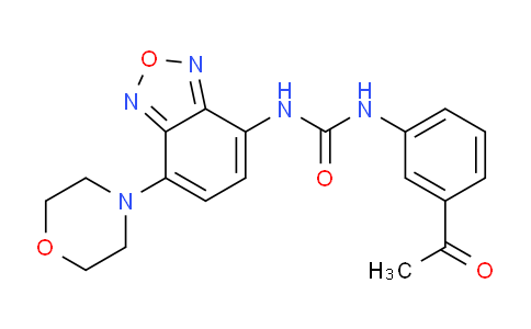 CAS No. 824423-23-6, 1-(3-Acetylphenyl)-3-(7-morpholinobenzo[c][1,2,5]oxadiazol-4-yl)urea