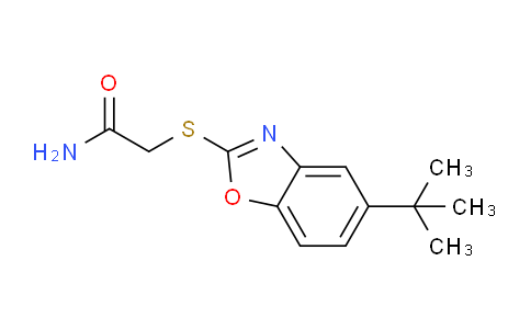 CAS No. 1048917-53-8, 2-[(5-tert-butyl-1,3-benzoxazol-2-yl)thio]acetamide