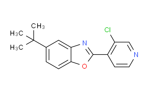 CAS No. 1192019-07-0, 5-(tert-butyl)-2-(3-chloropyridin-4-yl)benzo[d]oxazole