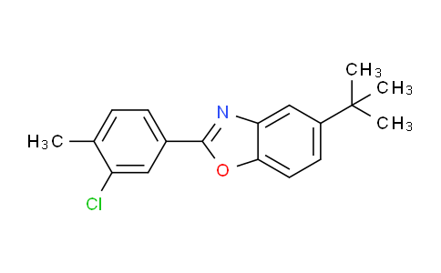 CAS No. 42196-68-9, 5-(tert-butyl)-2-(3-chloro-4-methylphenyl)benzo[d]oxazole
