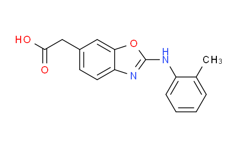 CAS No. 256453-94-8, 2-(2-(o-tolylamino)benzo[d]oxazol-6-yl)acetic acid