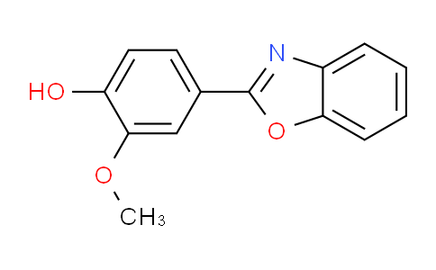 CAS No. 3164-07-6, 4-(benzo[d]oxazol-2-yl)-2-methoxyphenol