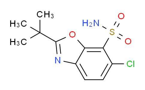 CAS No. 761448-08-2, 2-(tert-butyl)-6-chlorobenzo[d]oxazole-7-sulfonamide