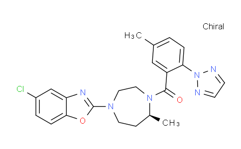CAS No. 1030377-80-0, (S)-(4-(5-chlorobenzo[d]oxazol-2-yl)-7-methyl-1,4-diazepan-1-yl)(5-methyl-2-(2H-1,2,3-triazol-2-yl)phenyl)methanone
