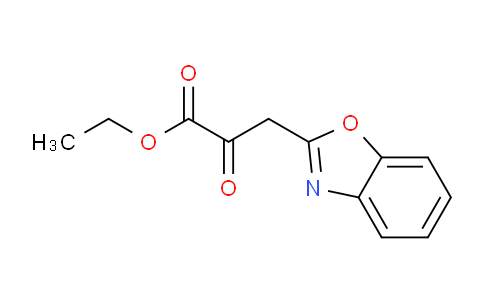 CAS No. 13054-44-9, ethyl 3-(benzo[d]oxazol-2-yl)-2-oxopropanoate