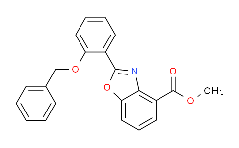CAS No. 186501-24-6, methyl 2-(2-(benzyloxy)phenyl)benzo[d]oxazole-4-carboxylate
