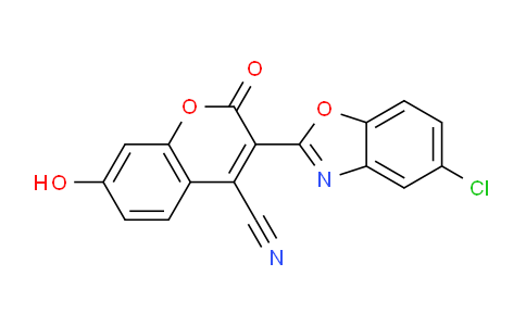 CAS No. 97477-81-1, 3-(5-chlorobenzo[d]oxazol-2-yl)-7-hydroxy-2-oxo-2H-chromene-4-carbonitrile