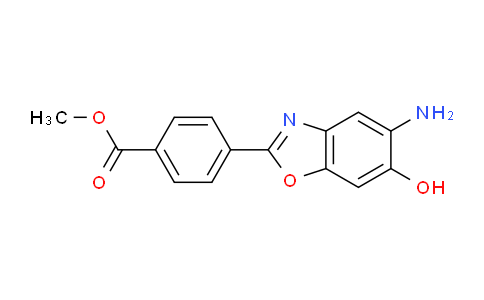 CAS No. 883566-56-1, methyl 4-(5-amino-6-hydroxybenzo[d]oxazol-2-yl)benzoate