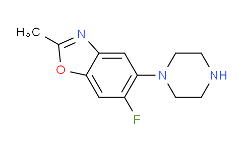 CAS No. 929885-16-5, 6-fluoro-2-methyl-5-(piperazin-1-yl)benzo[d]oxazole