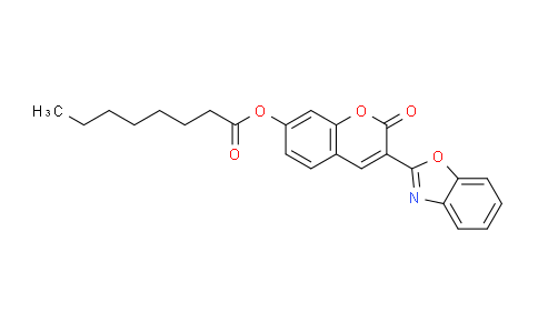 CAS No. 97004-80-3, 3-(Benzo[d]oxazol-2-yl)-2-oxo-2H-chromen-7-yl octanoate